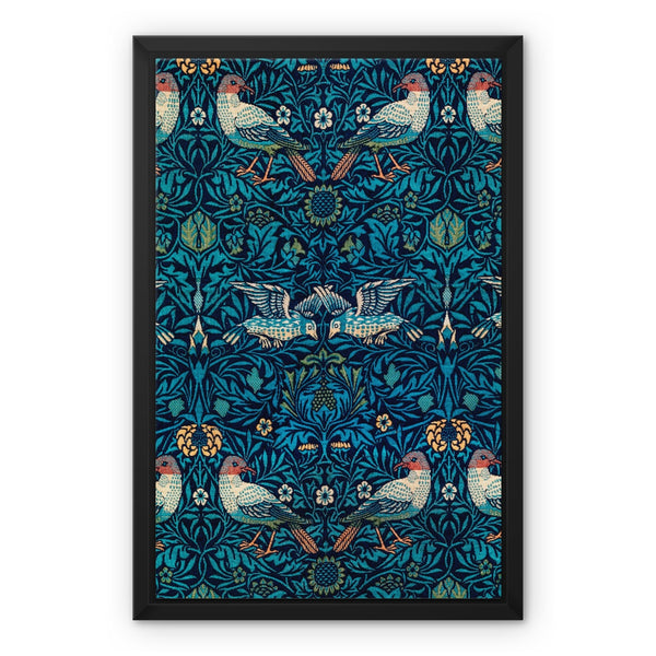 'Birds' by William Morris Framed Canvas