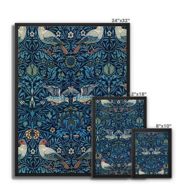 'Birds' by William Morris Framed Canvas