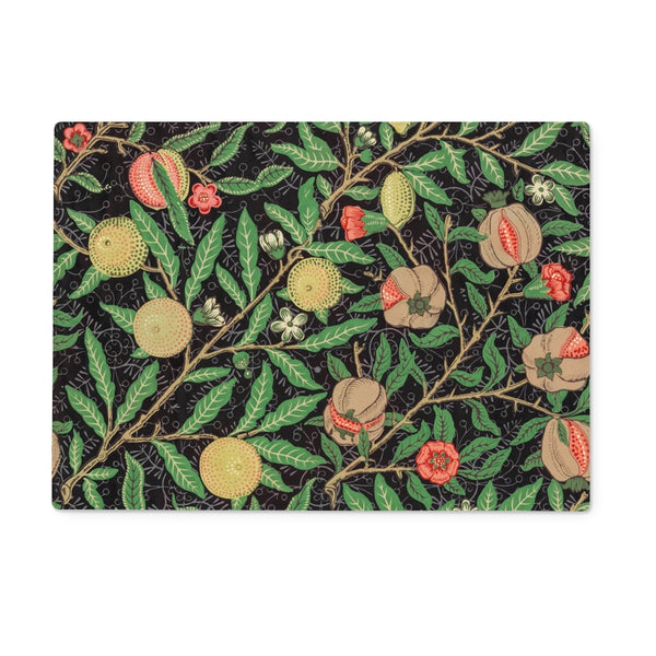 'Fruit' by William Morris Glass Chopping Board