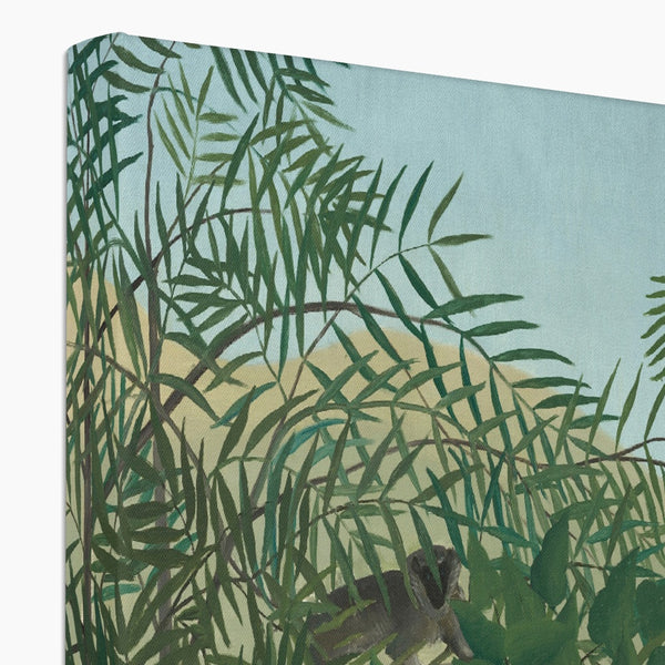 Tropical Forest & Monkeys Canvas