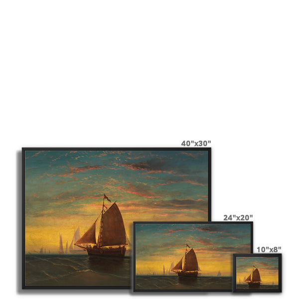 Boston Harbour Framed Canvas