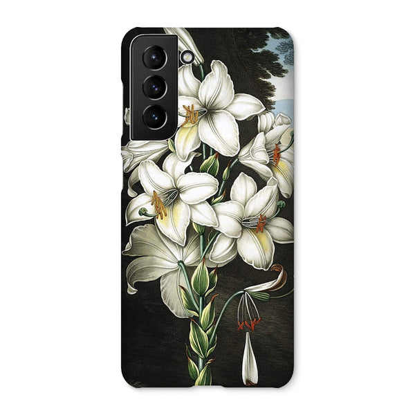 White Lilies Snap Phone Case