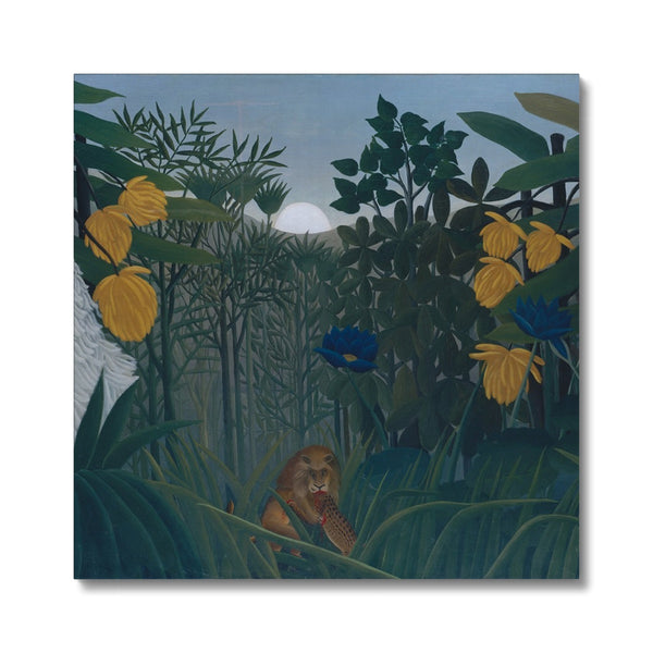 Tropical Forest & The Lion Canvas