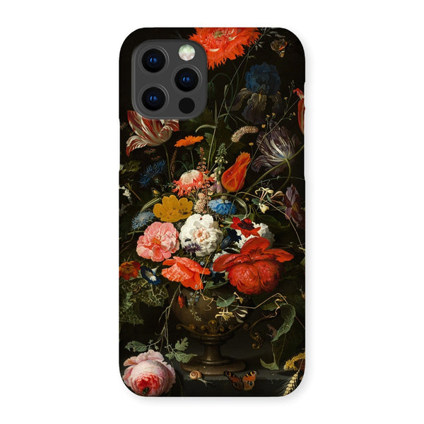 Vintage Metal Vase Flowers Snap Phone Case