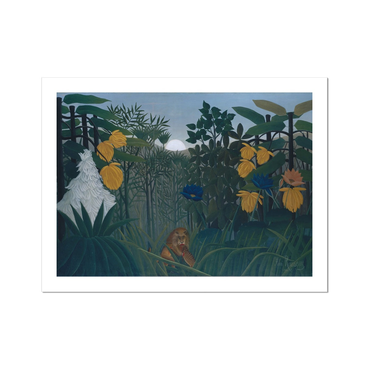 Tropical Forest & The Lion Wall Art Poster