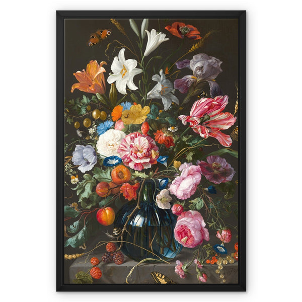 Vase of Flowers Framed Canvas