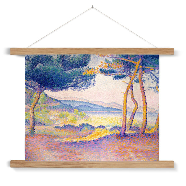 Pines Along the Shore Fine Art Print with Hanger