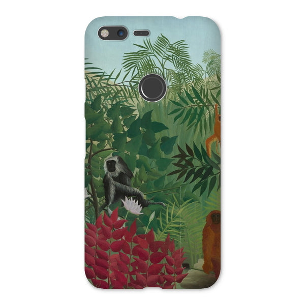 Tropical Forest & Monkeys Snap Phone Case