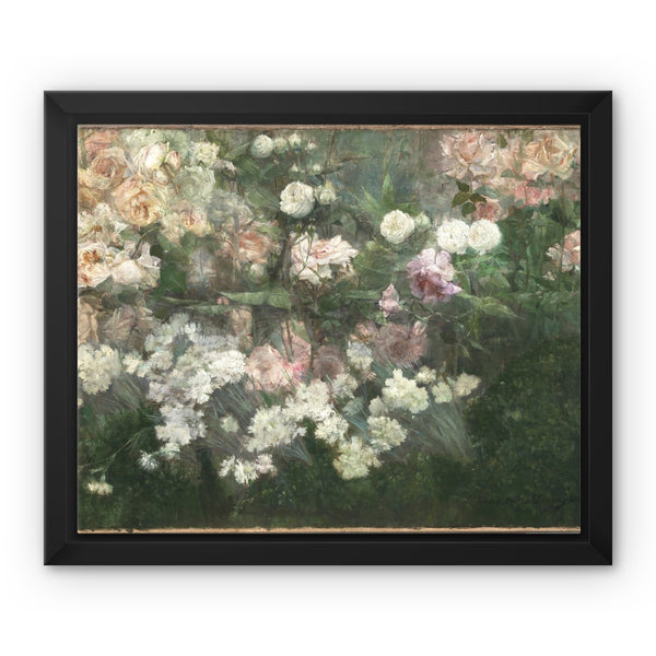 Garden in May Framed Canvas