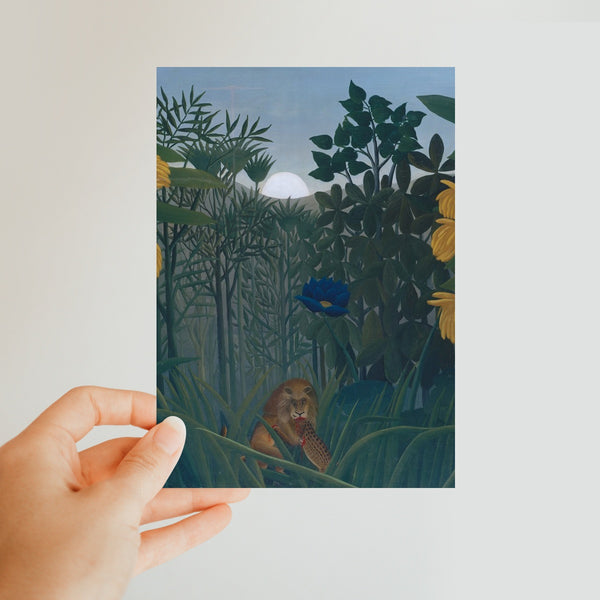 Tropical Forest & The Lion Classic Postcard