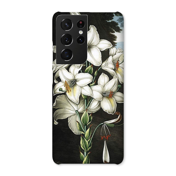 White Lilies Snap Phone Case