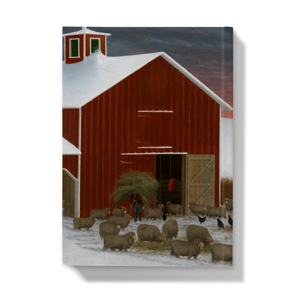 Barnyard in Winter Hardback Journal