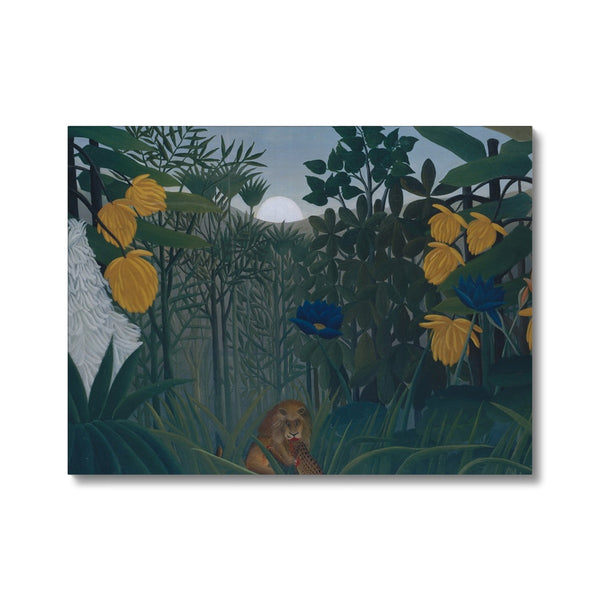 Tropical Forest & The Lion Canvas