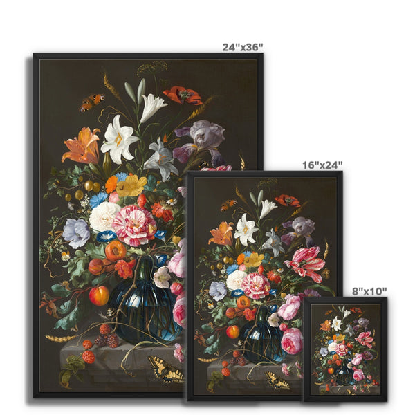 Vase of Flowers Framed Canvas