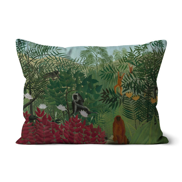 Tropical Forest & Monkeys Cushion