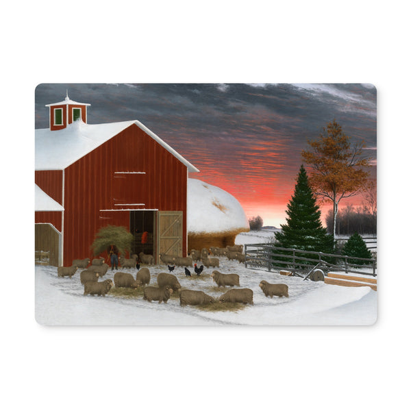 Barnyard in Winter Placemat