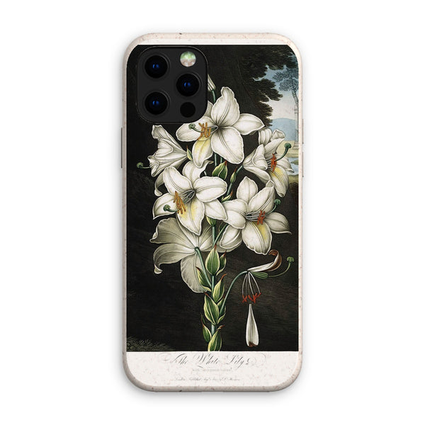 White Lilies Eco Phone Case