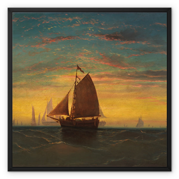 Boston Harbour Framed Canvas