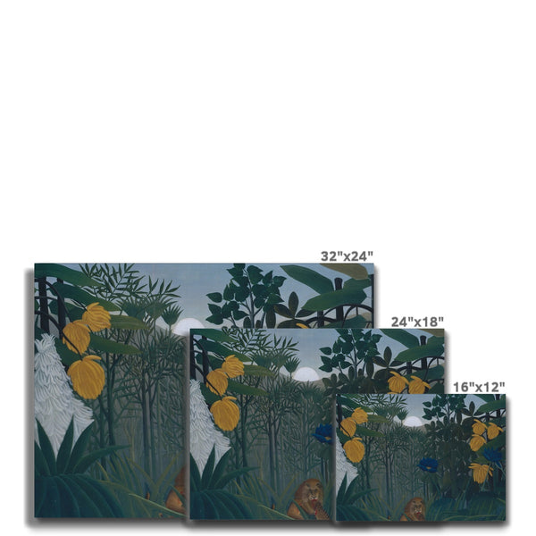 Tropical Forest & The Lion Canvas