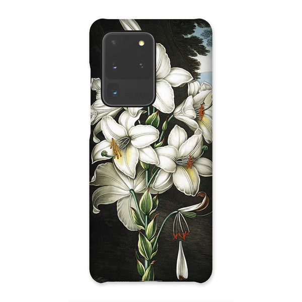 White Lilies Snap Phone Case