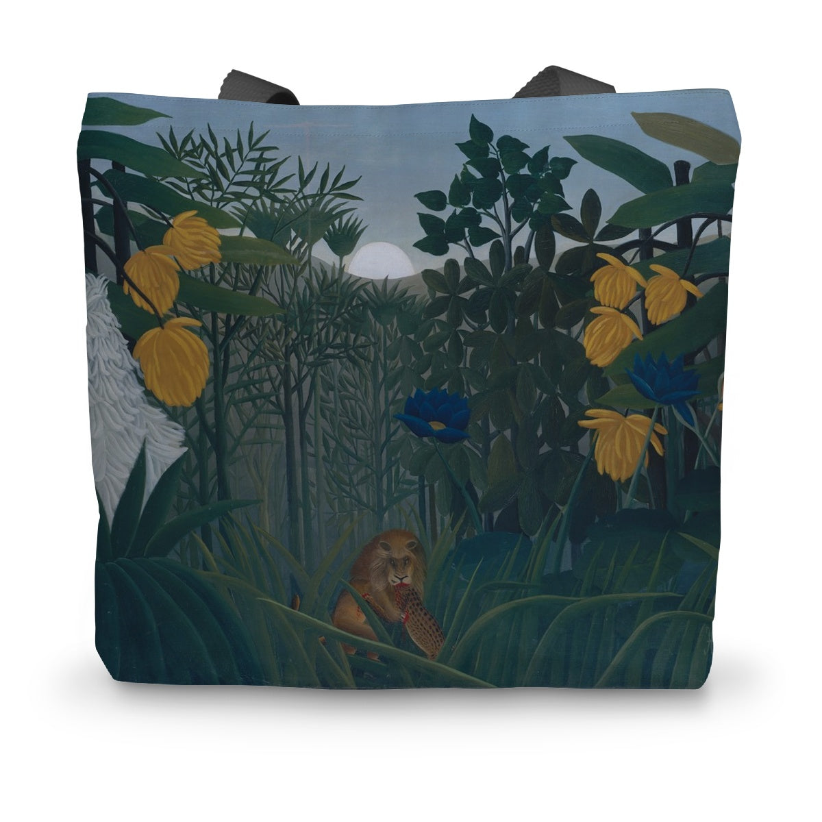 Tropical Forest & The Lion Canvas Tote Bag