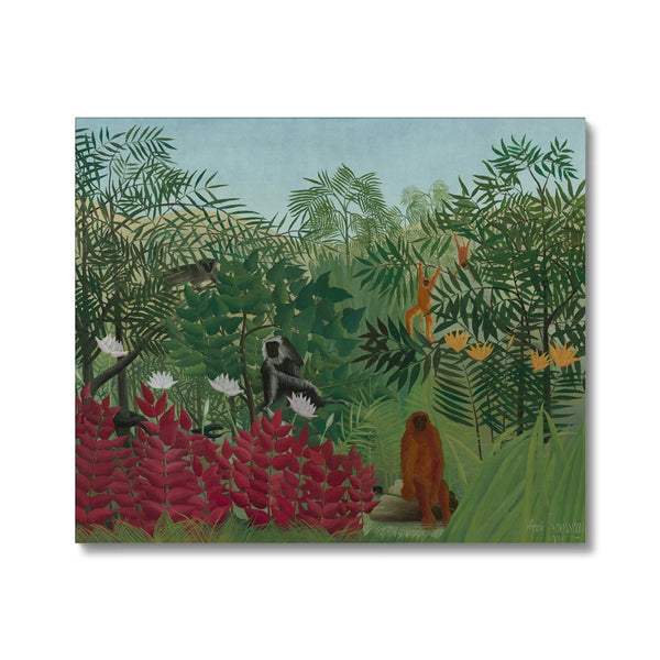 Tropical Forest & Monkeys Canvas