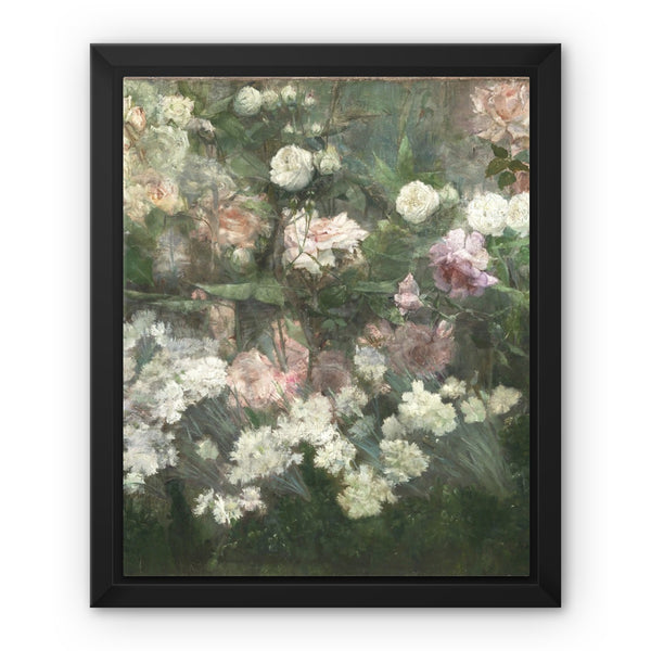 Garden in May Framed Canvas