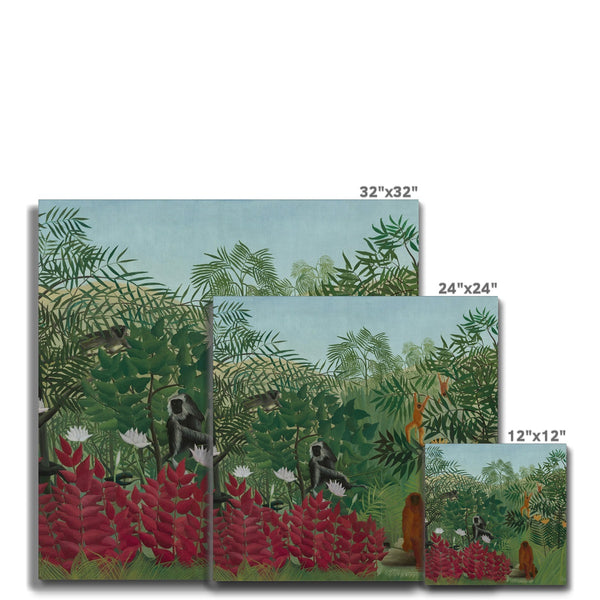 Tropical Forest & Monkeys Canvas