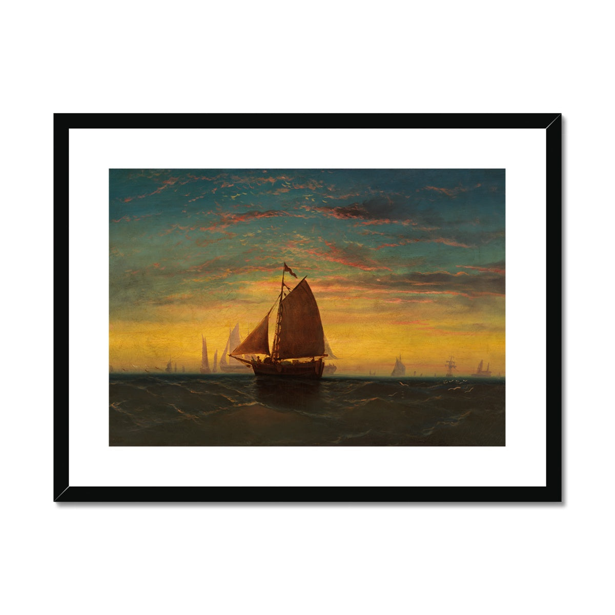 Boston Harbour Framed & Mounted Print