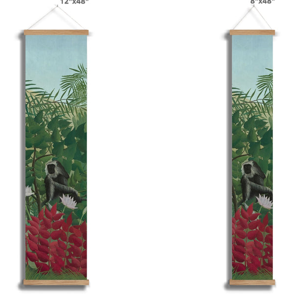 Tropical Forest & Monkeys Wall Height Chart