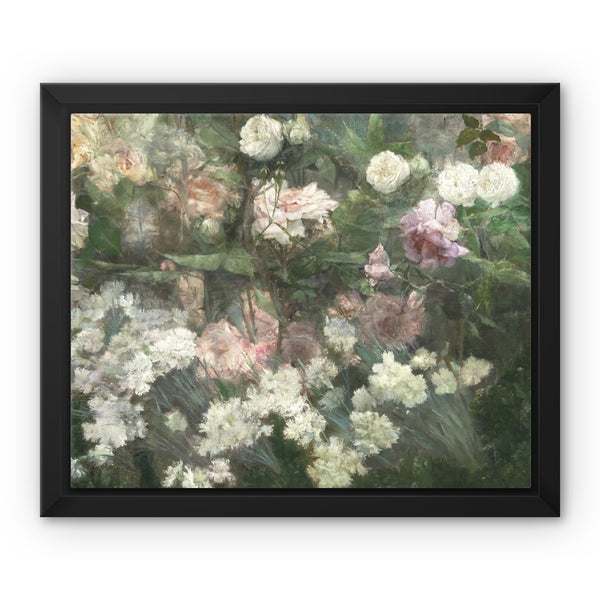 Garden in May Framed Canvas