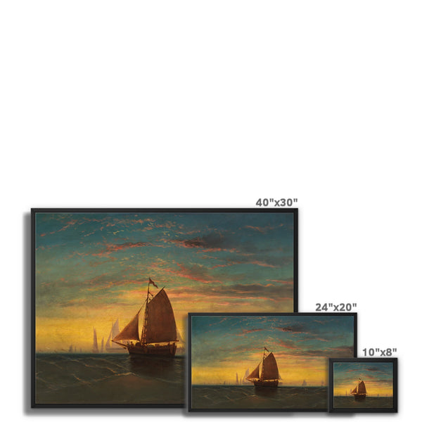 Boston Harbour Framed Canvas