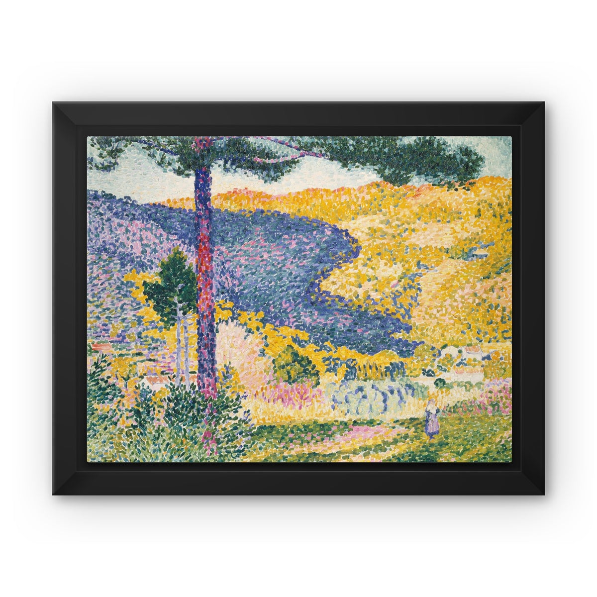 Shade on the Mountain Framed Canvas