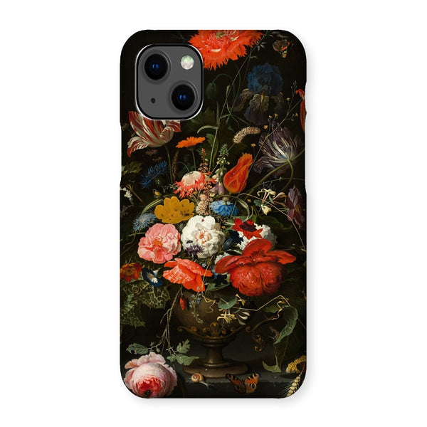 Vintage Metal Vase Flowers Snap Phone Case