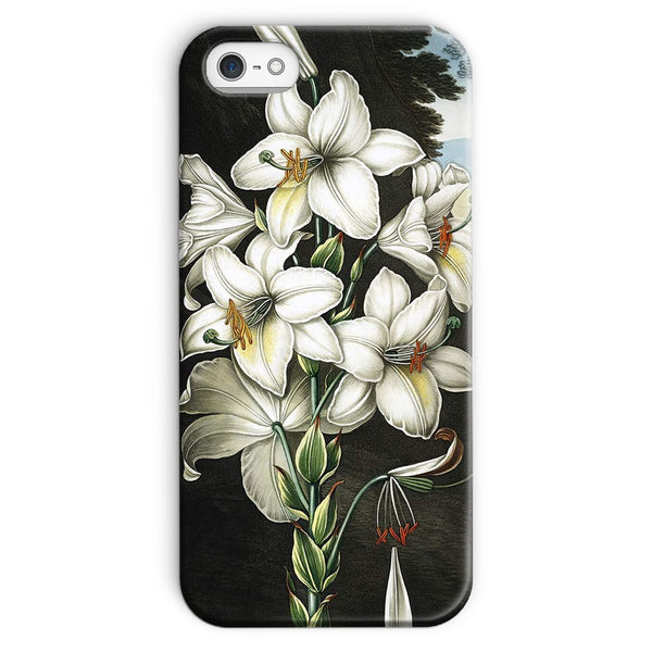 White Lilies Snap Phone Case