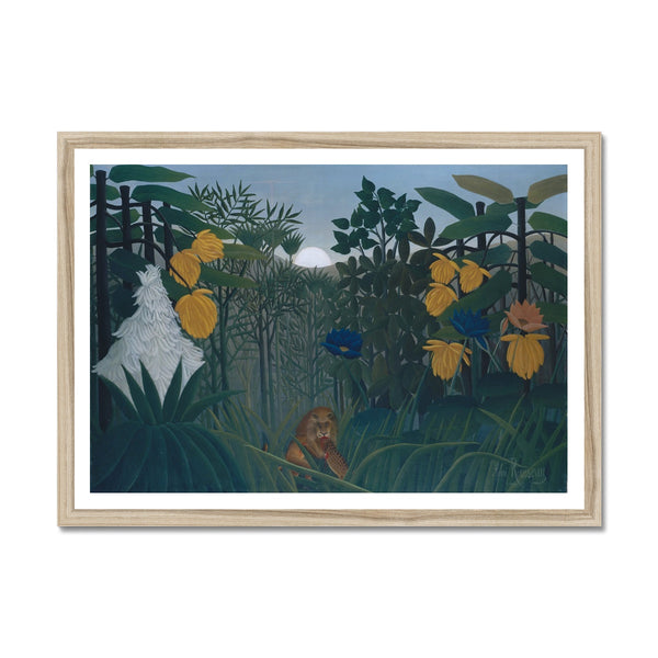 Tropical Forest & The Lion Framed Print