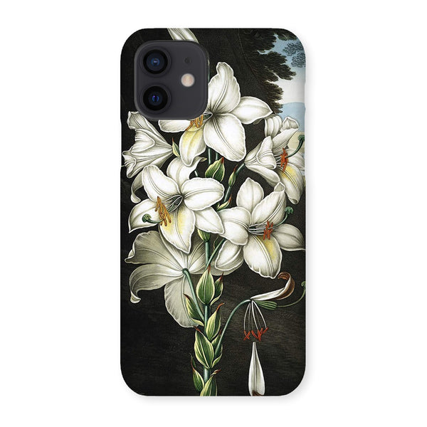 White Lilies Snap Phone Case