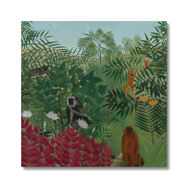 Tropical Forest & Monkeys Canvas