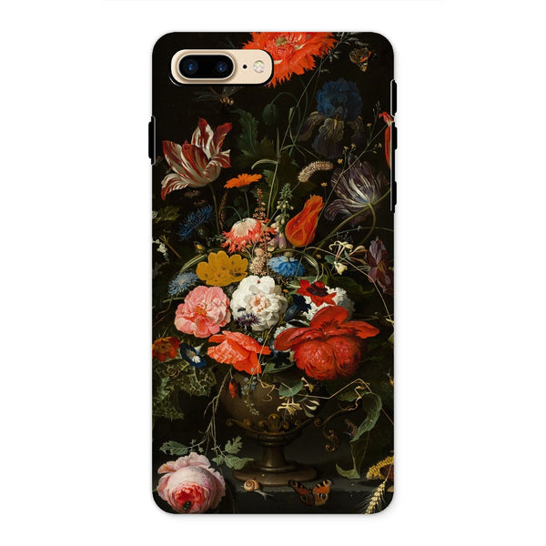 Vintage Metal Vase Flowers Tough Phone Case