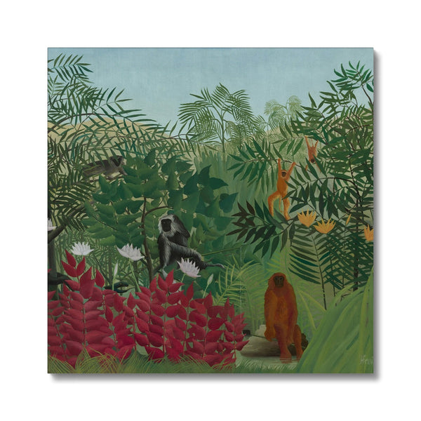 Tropical Forest & Monkeys Canvas