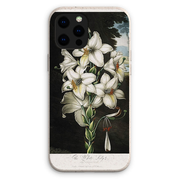 White Lilies Eco Phone Case