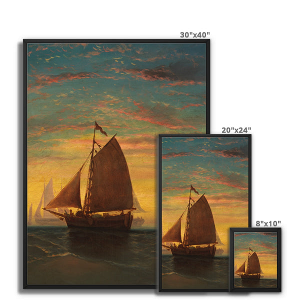 Boston Harbour Framed Canvas