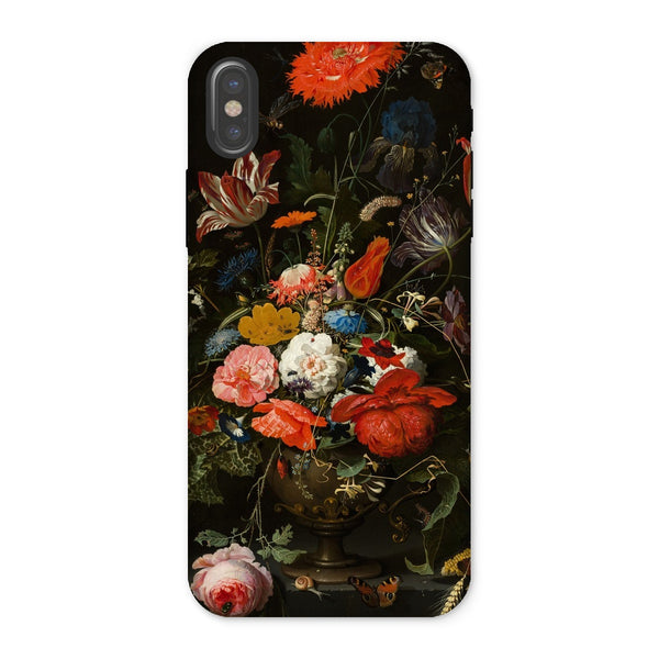 Vintage Metal Vase Flowers Tough Phone Case