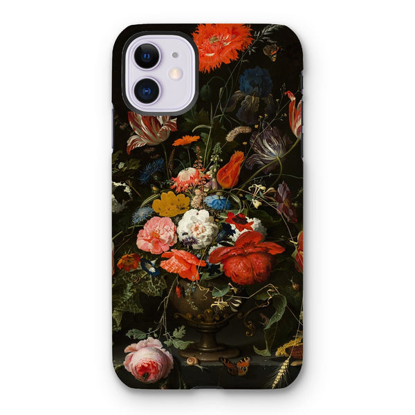 Vintage Metal Vase Flowers Tough Phone Case