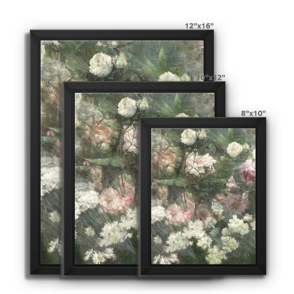 Garden in May Framed Canvas