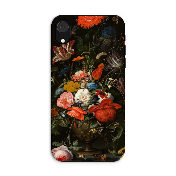 Vintage Metal Vase Flowers Tough Phone Case