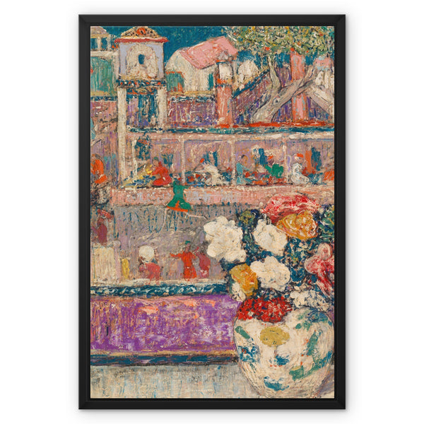 Begonias Framed Canvas