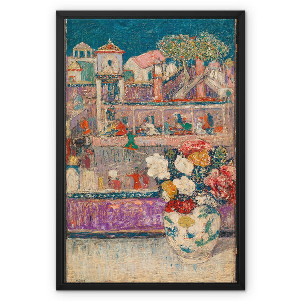 Begonias Framed Canvas