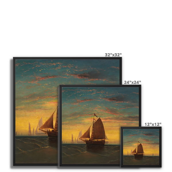 Boston Harbour Framed Canvas