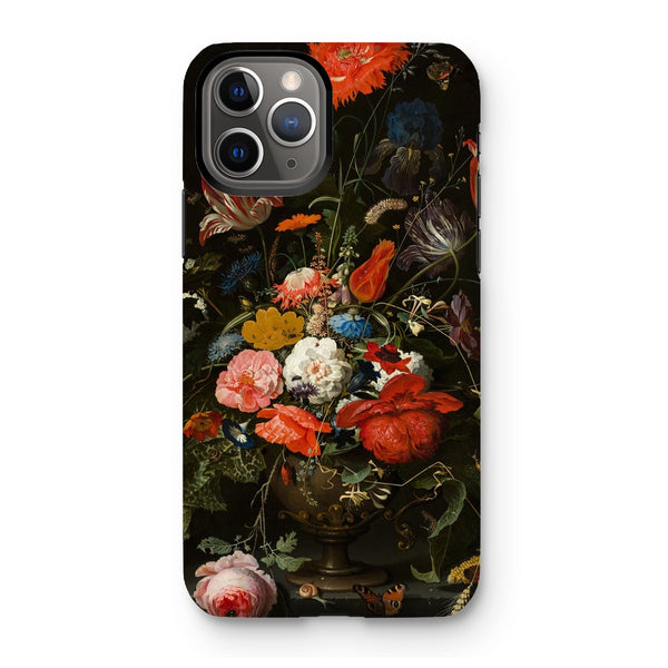 Vintage Metal Vase Flowers Tough Phone Case